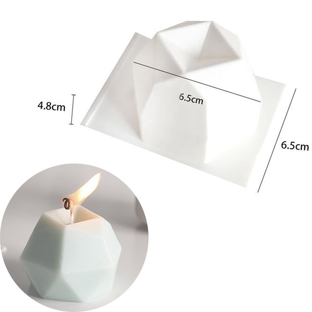 Non-stick Bubble Cube Candles Silicone Mold 3D Aromathera