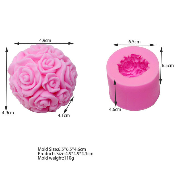 Non-stick Bubble Cube Candles Silicone Mold 3D Aromathera