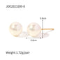 Stainless Steel Pearl Stud Earrings Titanium Steel