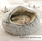 2 In 1 Dog And Cat Bed Pet Winter Bed Round Plush Warm Bed House Soft Long Plush Pets Bed Pet Products