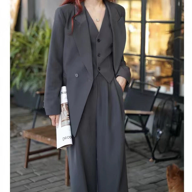 High-rise Slimming Suit Korean Three-piece Suit