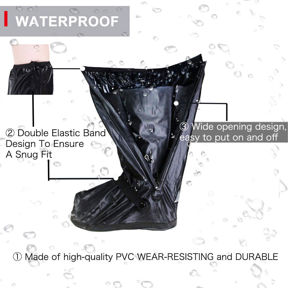 SplashBoots - All-Round Long Waterproof Boot Cover - My Daily Bargainz