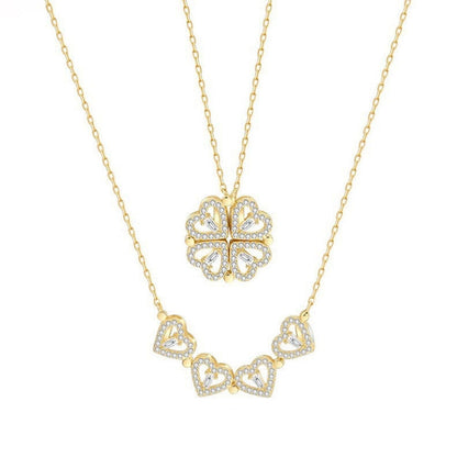 LoveDrop - Lucky Four-Leaf Clover Necklace - My Daily Bargainz