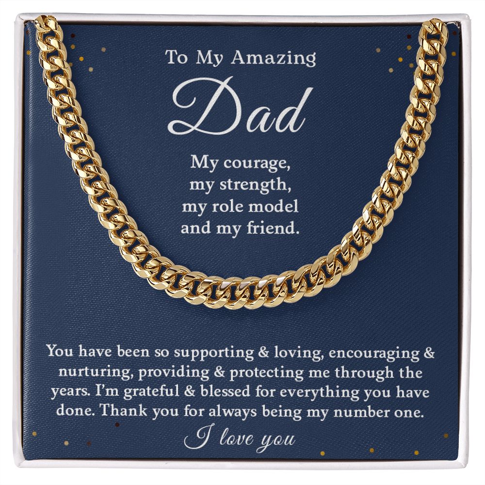 My Amazing Dad | I'm Grateful - Cuban Link Chain - My Daily Bargainz