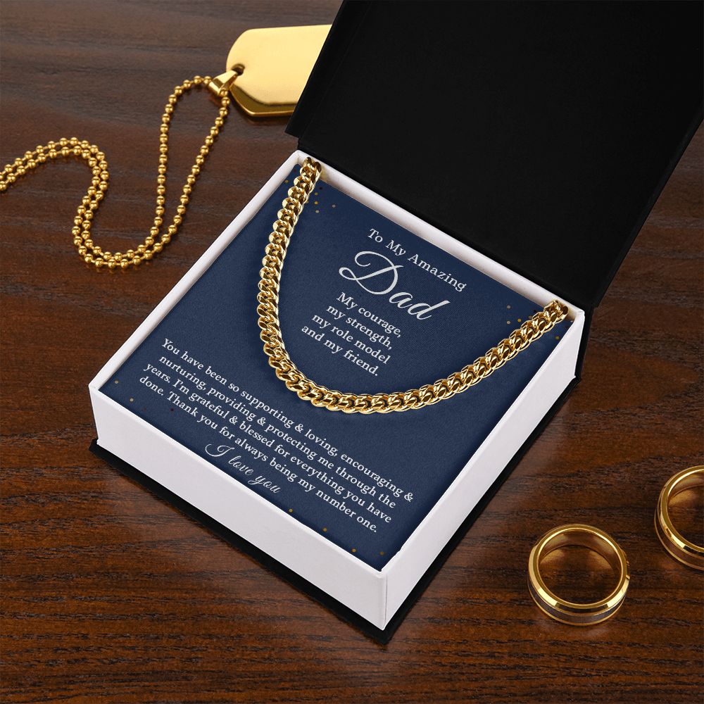 My Amazing Dad | I'm Grateful - Cuban Link Chain - My Daily Bargainz