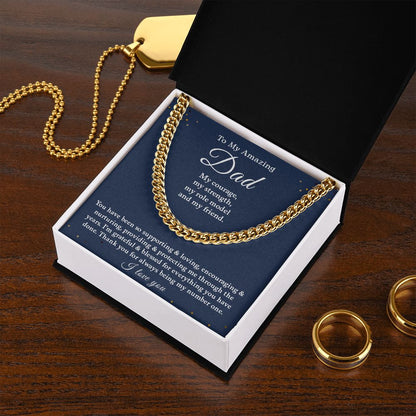 My Amazing Dad | I'm Grateful - Cuban Link Chain - My Daily Bargainz