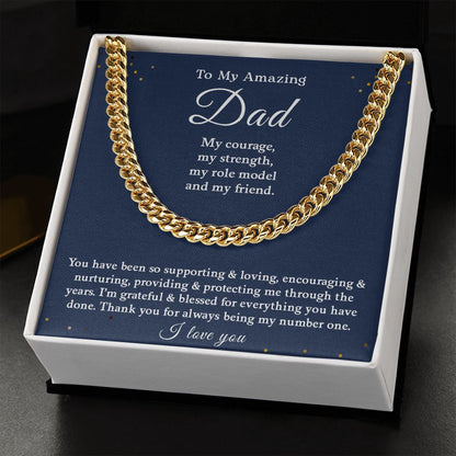 My Amazing Dad | I'm Grateful - Cuban Link Chain - My Daily Bargainz