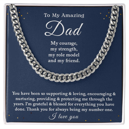 My Amazing Dad | I'm Grateful - Cuban Link Chain - My Daily Bargainz