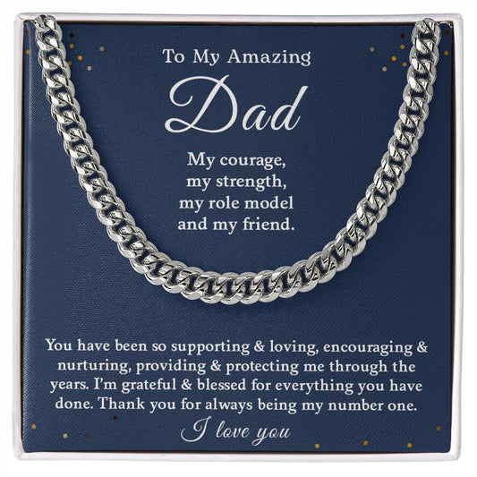 My Amazing Dad | I'm Grateful - Cuban Link Chain - My Daily Bargainz