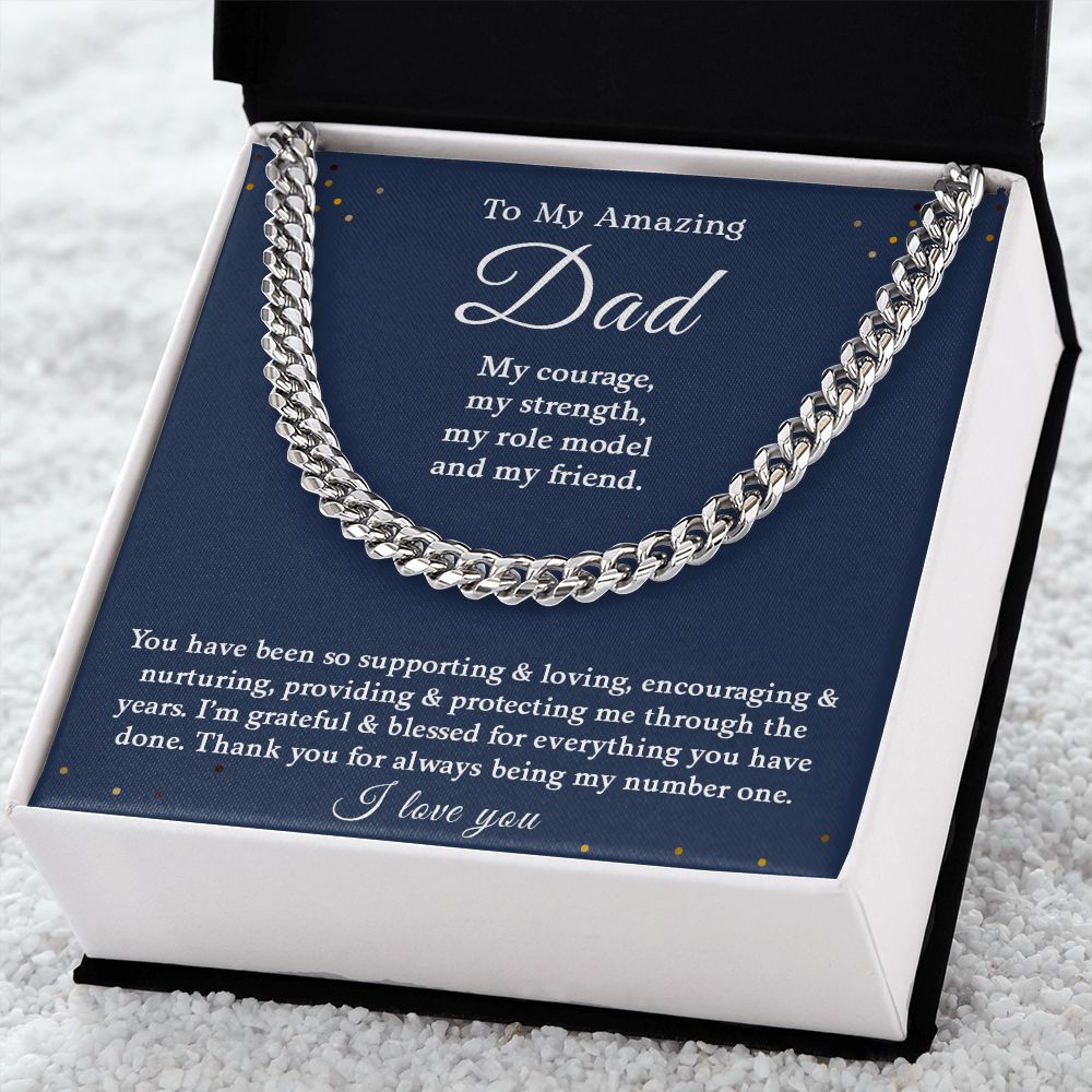 My Amazing Dad | I'm Grateful - Cuban Link Chain - My Daily Bargainz