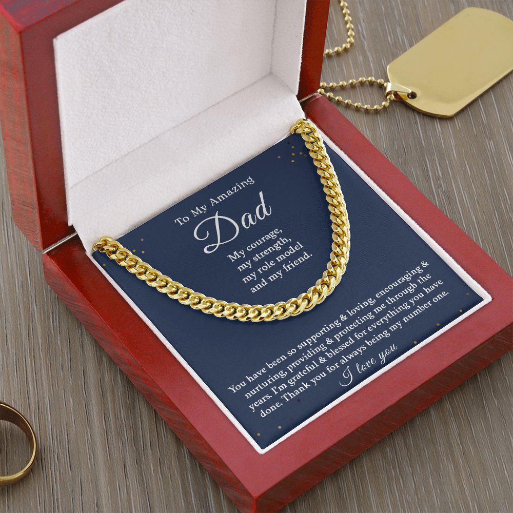 My Amazing Dad | I'm Grateful - Cuban Link Chain - My Daily Bargainz