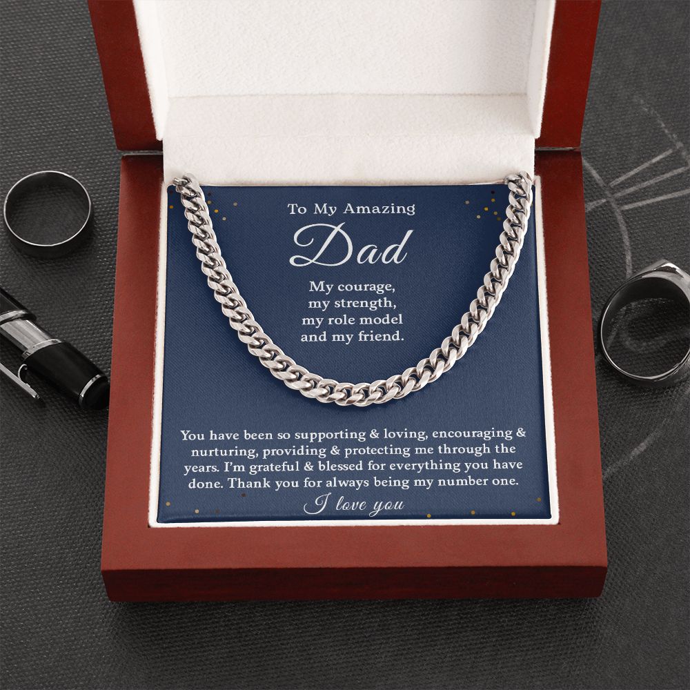 My Amazing Dad | I'm Grateful - Cuban Link Chain - My Daily Bargainz
