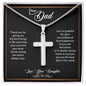 Dear Dad | So Grateful - Stainless Steel Cross Necklace - My Daily Bargainz